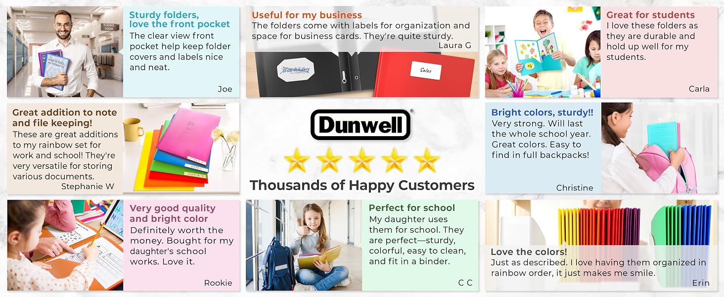 Dunwell Poly Folders - Thousands of Happy Customers
