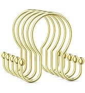 OEH Shower Curtain Hooks, 12 Pcs Minimalist Shower Curtain Rings, Metal Shower Curtain Hangers, D...