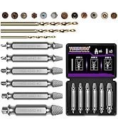 YURINWOO 9PCS Damaged Screw Extractor Set, Upgrade HSS 6542 Extractor Remover Kit and 3 PCS Twist...