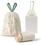 4 Gallon Trash Bags Drawstring, Colorful &amp; Portable Small Trash Bags with Chinese-style Flower Gi...