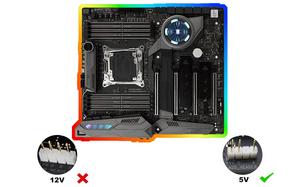 Connect 5V 3Pin instead of 12V 4pin