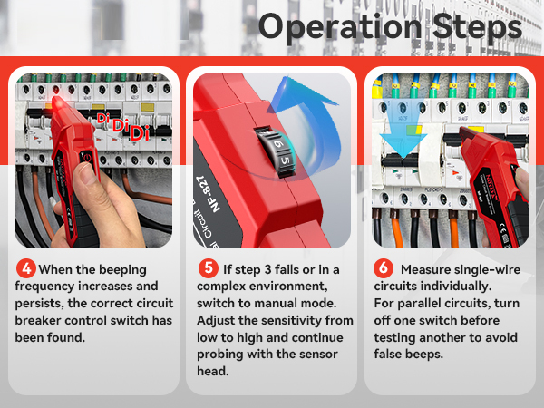 Circuit Breaker Finder Tool with 3 accessories and GFCI outlet tester