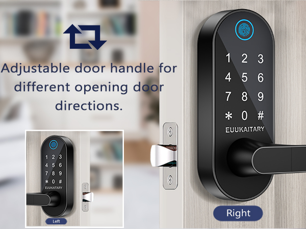 keyless entry door lock with handle