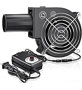 WDERAIR 97mm x 33mm BBQ Blower Fan 12V with 120V – 240V AC Plug Variable Speed Controller Centrif...