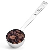 Lilybeam Long Handle Coffee Scoop: 5.98 Inch 18/8 Stainless Steel 2 Tablespoon Metal Measuring Sp...