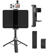 XIXAN Large Screen Teleprompter Holder for Tablet/Phone with Extendable Tripod, Dual-Clamp Design...