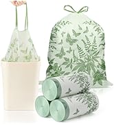 VOK 8 Gallon Trash Bags with Butterfly Printed &amp; Sweet Wormwood Scent, Drawstring Medium Garbage ...