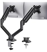 HUANUO Dual Monitor Mount for 2 Monitors up to 32 inches, Each Arm Holds Max 22lbs, Dual Monitor ...