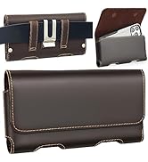 Mopaclle Geniune Leather Phone Holster for iPhone 14 Pro Max 13 Pro Max 12 Pro Max Xs Max, Galaxy...
