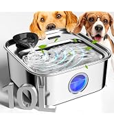 oneisall Dog Water Fountain for Large Dogs, 10L/2.6Gal Dog Fountain Water Bowl with Multi-Filtrat...