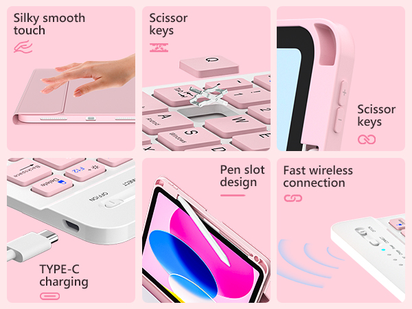 ipad a16 case with keyboard,ipad 10th generation case with keyboard,a16 ipad case with keyboard