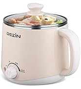 Dezin Electric Pot, 1.6L Ramen Cooker, Hot Pot Electric Stainless Steel, Multifunctional Cooker f...