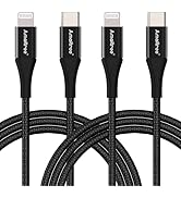 Amaitree USB C to Lightning Cable, [Apple MFi Certified] 4Ft [2Pack] 3A Fast Charging Type-C to L...