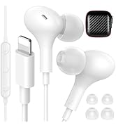 iMangoo for MFi-Certified Lightning Wired Earbuds for Apple, Magnetic in Ear Buds Headphones with...