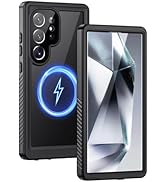 Lanhiem Magnetic for Samsung Galaxy S24 Ultra Case, IP68 Waterproof Dustproof, Built-in Screen Pr...