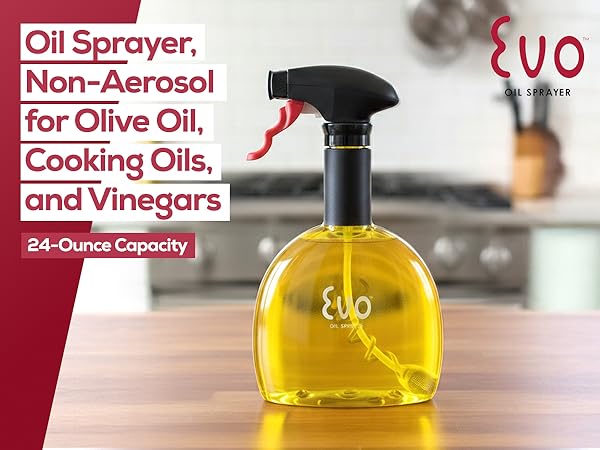 Evo Original Oil Sprayer, Non-Aerosol for Olive Oil, Cooking Oils, and Vinegars