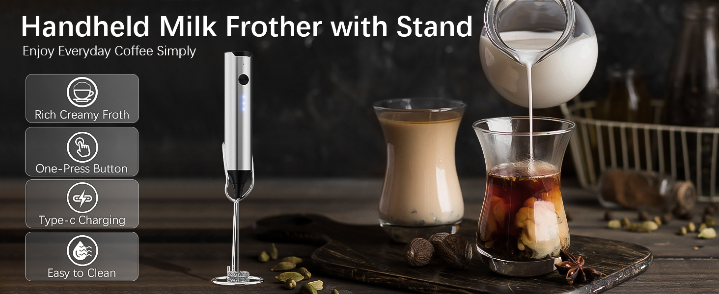 coffee frother rechargeable