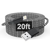 20 FT Extra Long iPhone Charger Cord [Apple MFi Certified] Braided iPhone Charger Fast Charging U...