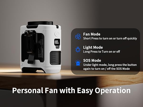 portable waist fan rechargeable