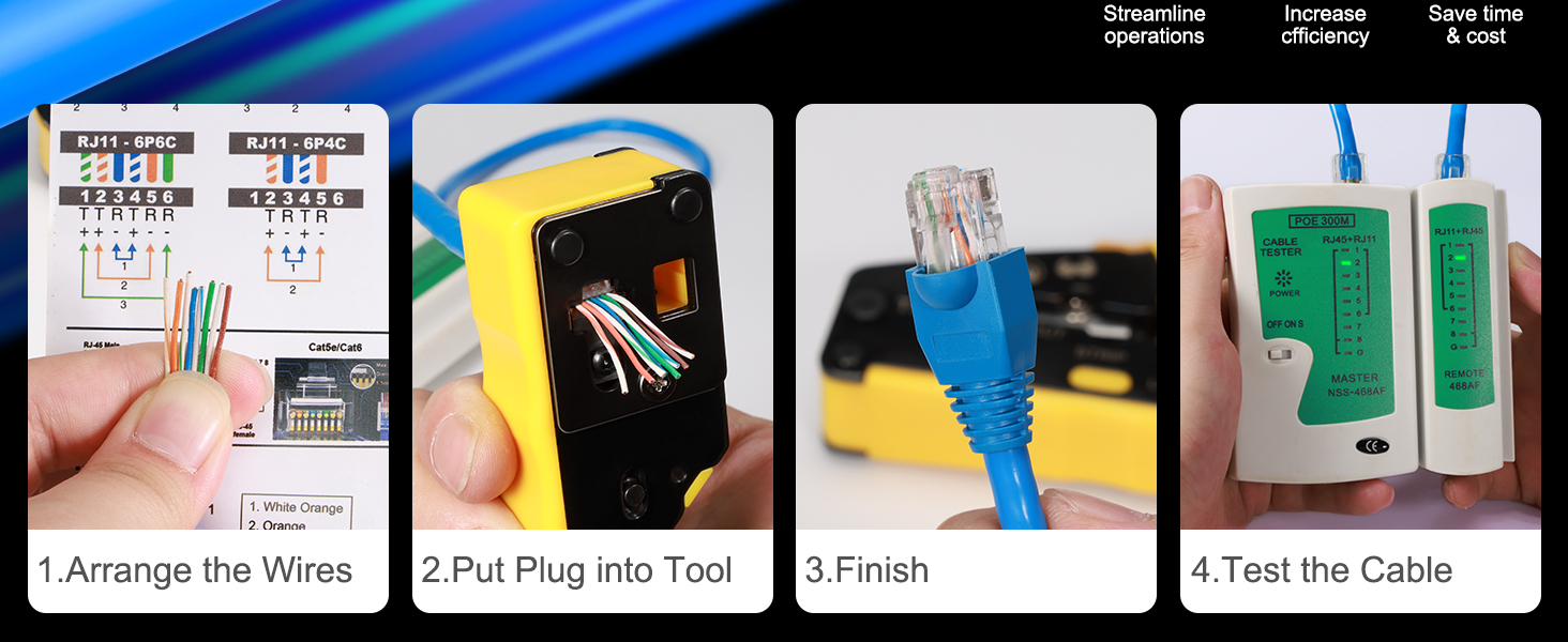cat 6 pass through rj45 connectors
