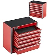 VEVOR Metal Tool Box, 8.6-inch, Portable Metal Tool Box with 5 Drawers, Small Tool Chest with EVA...