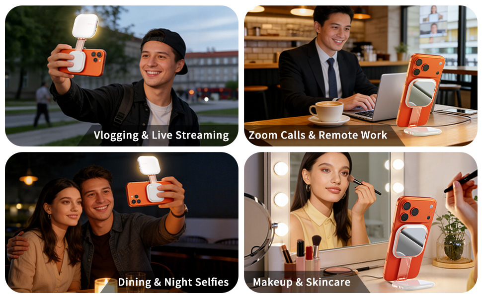 Magnetic Selfie Fill Light with Stand