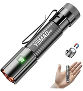 Yemao Emergency EDC Flashlight,Rechargeable 1500LM Mini Light - 6 Modes with Magnet/Clip,Portable...