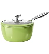 Milk Pan Saucepan with Lid, 2 Qt Baby Complementary Food Pot with Stay Cool Handle, Healthy Soup ...