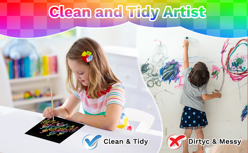 Rainbow Scratch Paper Art Crafts