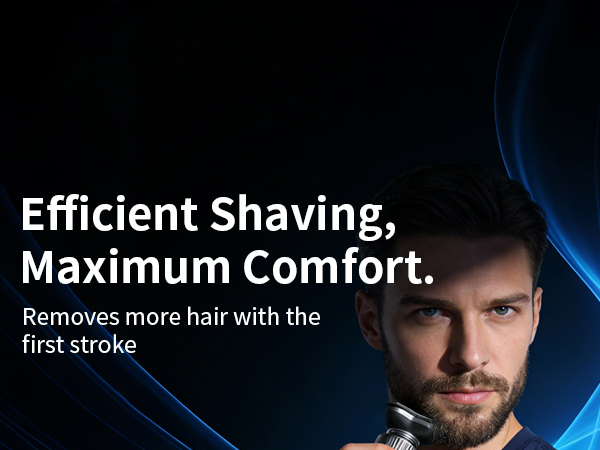 Rechargeable Electric Razor for Men: IPX7 Waterproof 5D Floating Head Shaver - 90-Min Runtime USB-C