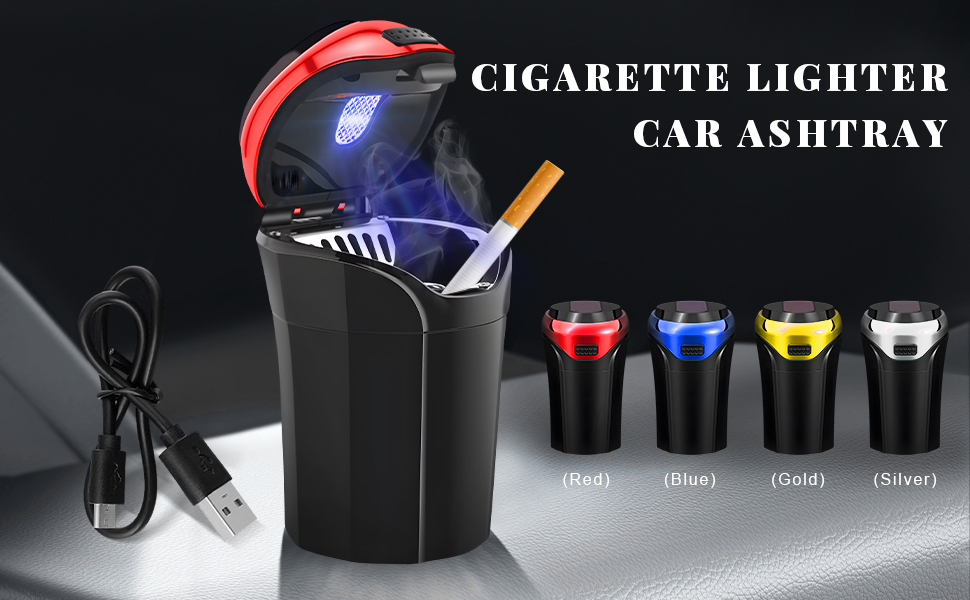 Car Ashtray with Lid-four colors to choose from