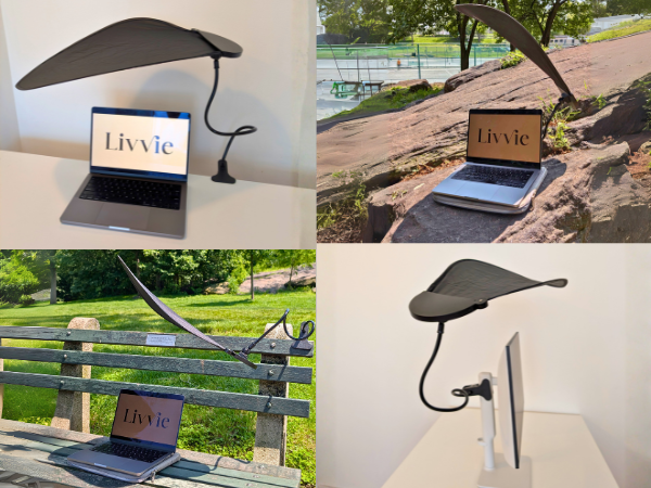 work anywhere with laptop sun shade