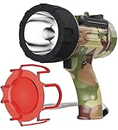 BUYSIGHT Rechargeable Spotlight Flashlight, Hand held Spotlight 200000 lumens Waterproof Flashlig...