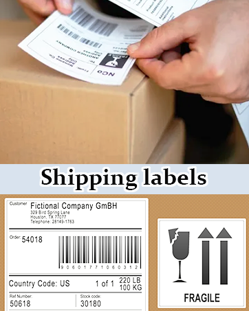 shipping labels