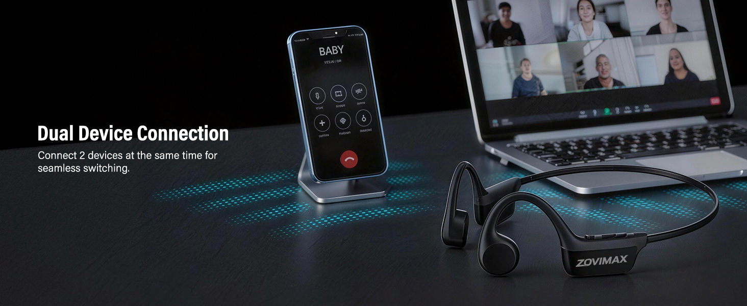 Bone Conduction Headphones Bluetooth 6.0 Earbuds