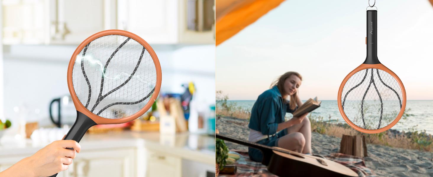 Electric Fly Swatter, High Voltage, Low Consumption, Insect Killer, Bug Zapper