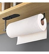 HUFEEOH Adhesive Paper Towel Holder Under Cabinet Wall Mount for Kitchen Paper Towel, Paper Towel...
