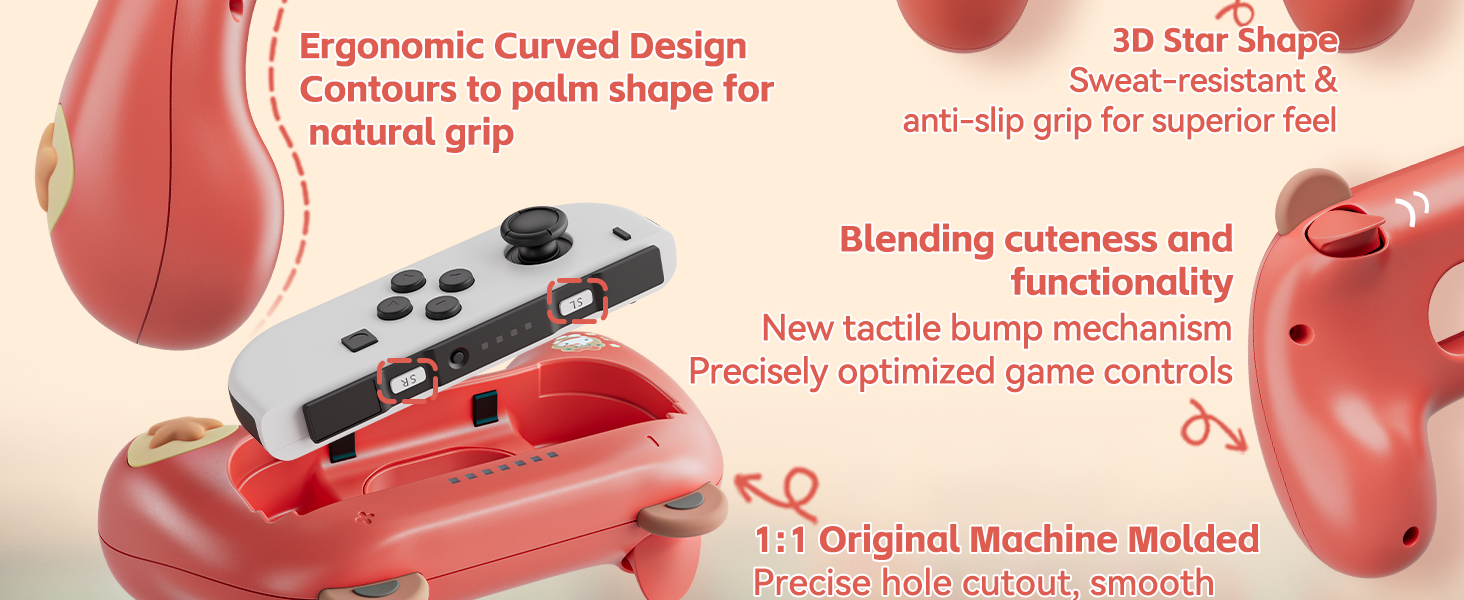 Ergonomic curved design and blending cuteness and functionality