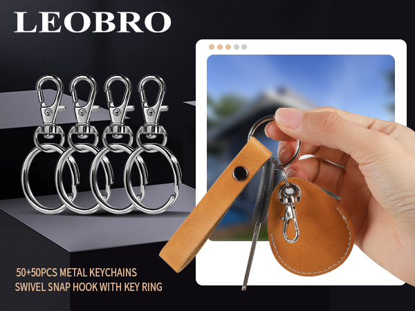 50PCS KEYCHAINS WITH 50PCS KEY RINGS