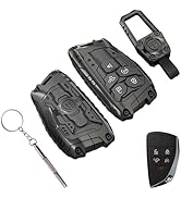 Heavy Zinc Alloy Key Fob Cover Case Protector, Compatible with 2022 2023 2024 2025 Chevy Silverad...