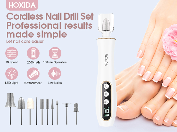 cordless nail drill set