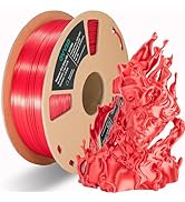 OVV3D Silk PLA Filament 1.75mm, Upgrade Red PLA Filament 3D Printer Filament, Silk Red 3D Printin...