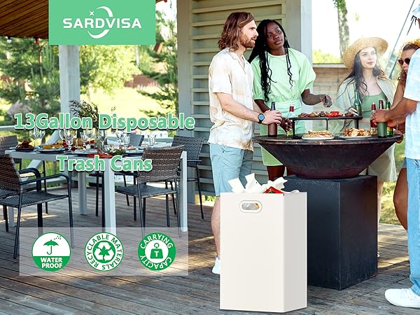  13 Gallon Disposable Trash Cans
