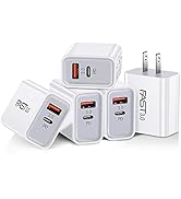 5 Pack USB C Wall Charger Block Boxeroo Dual Port PD Power Delivery Fast Type C Charging Block US...