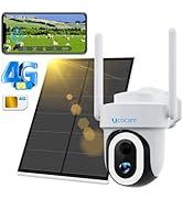 4G LTE Cellular Security Camera Wireless Outdoor Solar, UCOCARE 4MP No WiFi Security Camera with ...