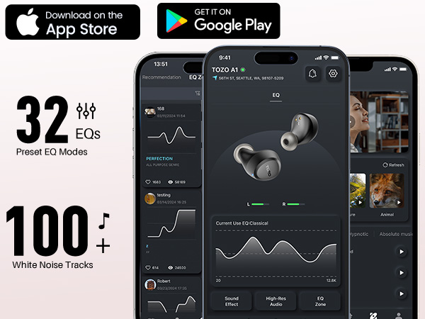 TOZO App with Custom EQ Presets