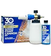 30 SECONDS Foam Cannon Kit – Pressure Washer Sprayer + 8 fl. oz. Soap – Foaming Cleaner for Sidin...