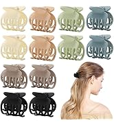 12PCS Hair Clips for Thin Hair, Neutral Double Row Teeth Hair Clips for Women Girls, Small Claw C...