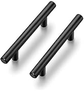 Ravinte 25 Pack | 5'' Matte Black Cabinet Pulls Stainless Steel Cabinet Handles 5”Length, Kitchen...