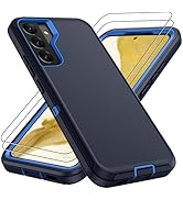for Samsung Galaxy S22 Case, Galaxy S22 Case with 2Pcs HD Screen Protector, Military Grade 3 in 1...